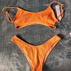 Orange Backless Bikini